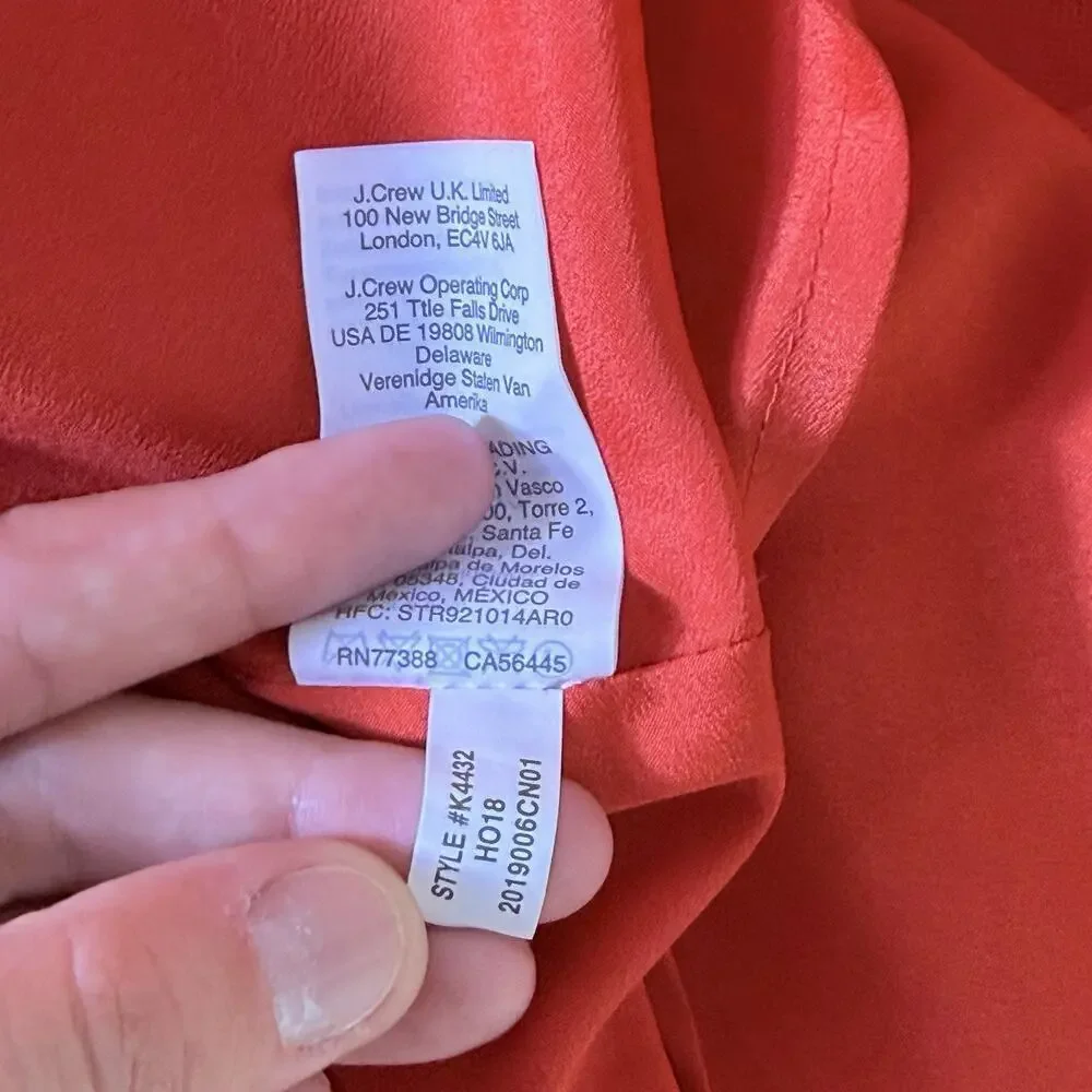 J. Crew Red Spaghetti Strap Pleated Cocktail Taffeta Dress Size 6 Fit & Flare